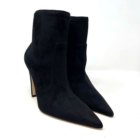 Good American Icon Bootie Suede Black Size 7.5 GA007K-E - Picture 5 of 8